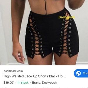 Lace up shorts